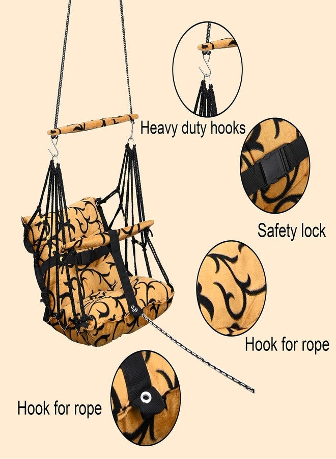 BOFFLE كرسي أرجوحة قطني للأطفال من بوفل، مناسب للأطفال من عمر 6 أشهر إلى سنتين، بسعة 15 كجم وحزام أمان (D) - Image 4